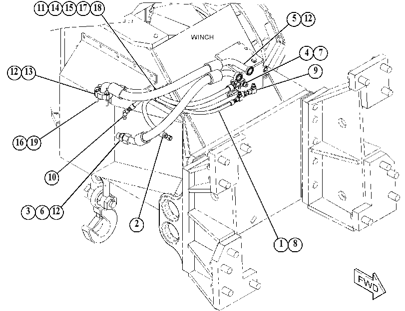 LINES GP-WINCH 5430381 CAT
