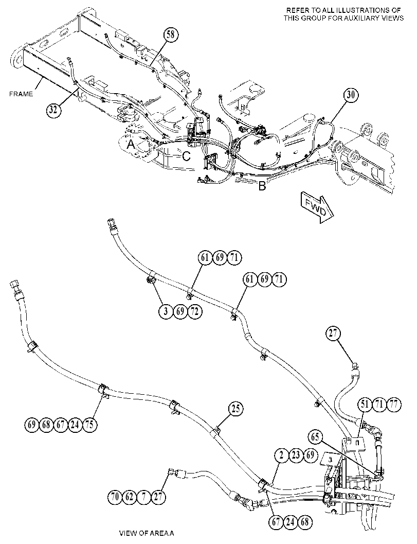 Трубопроводы рабочего тормоза 4600463 CAT