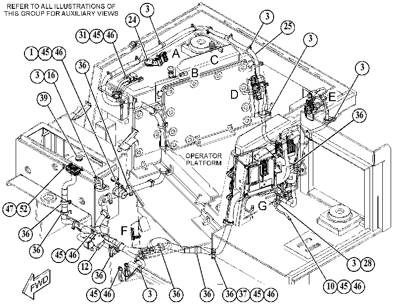Проводка площадки 3767619 CAT