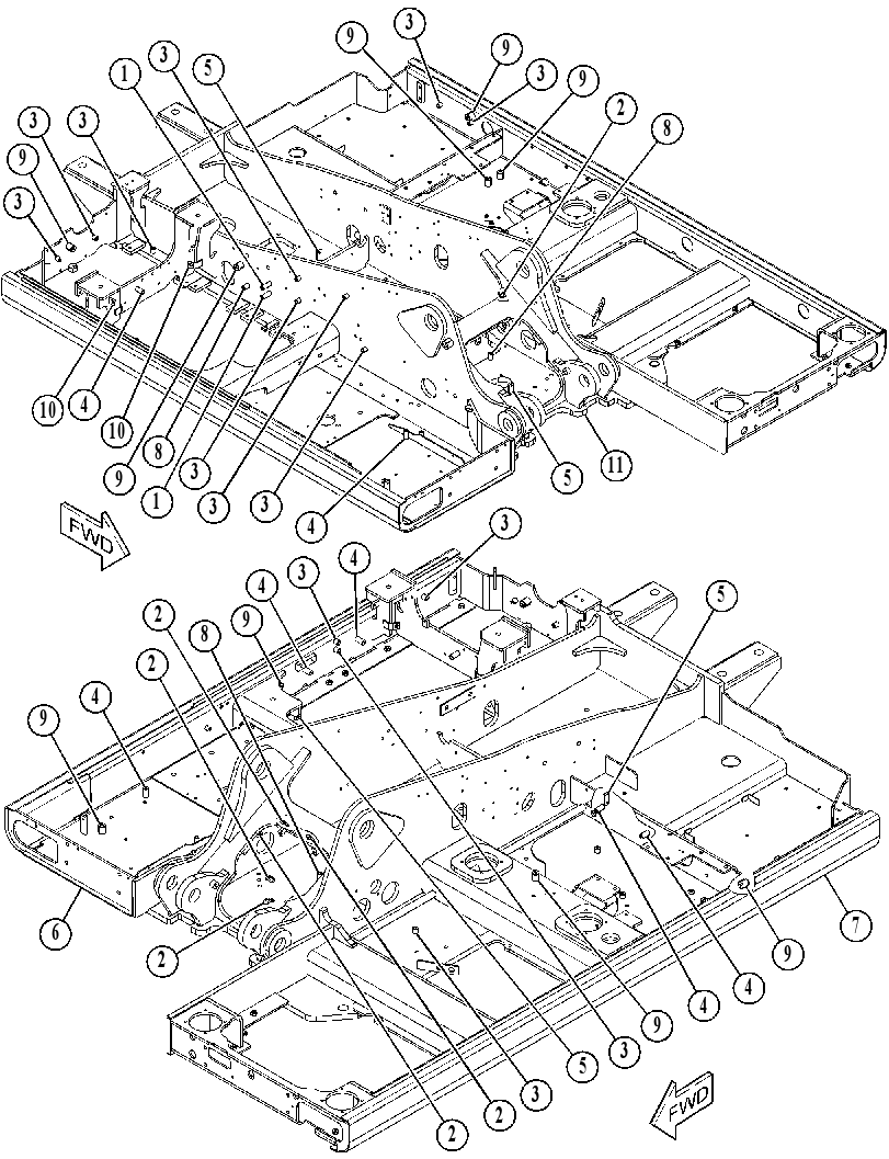 FRAME AS-UPPER 5749230 CAT