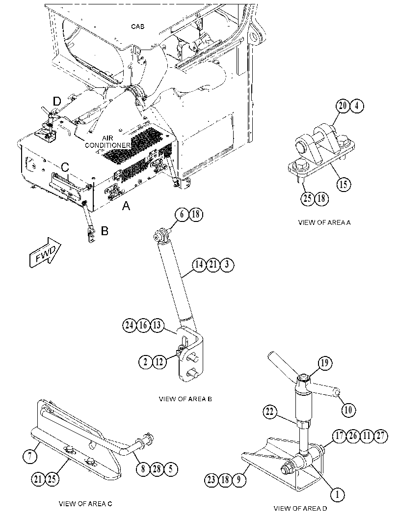 SPRING & MOUNTING GP-HOOD 5442054 CAT