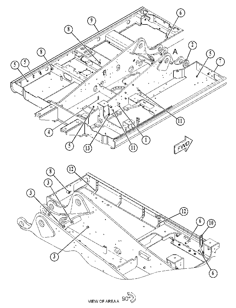 FRAME AS-UPPER 5876180 CAT
