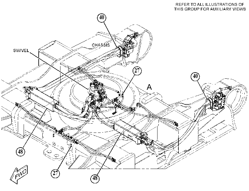 Трубопроводы мотора хода 5797144 CAT