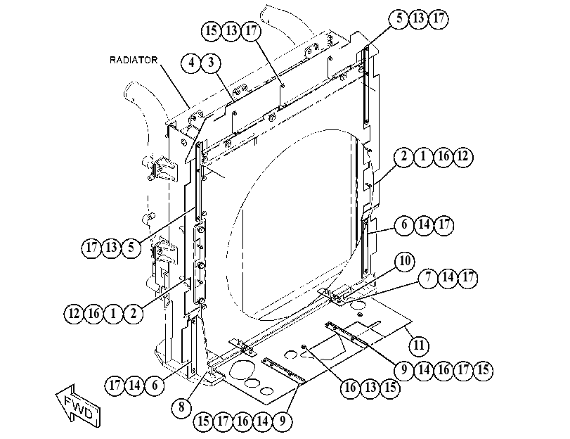 BAFFLE GP-RADIATOR 5616335 CAT