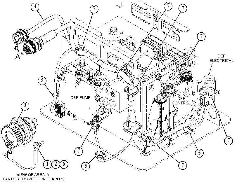 Проводка модуля AdBlue 5627404 CAT