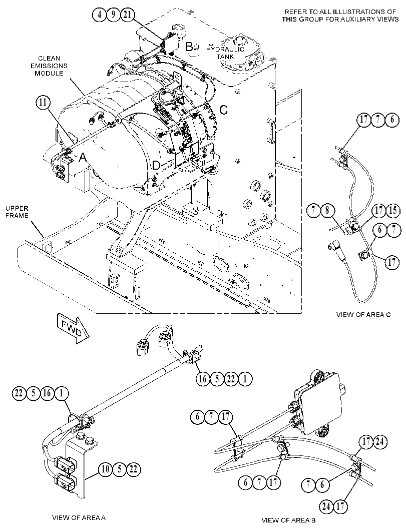 Проводка модуля AdBlue 5836072 CAT