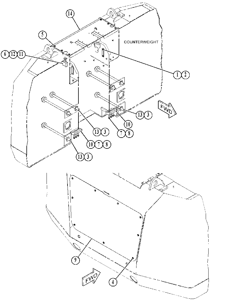 MOUNTING GP-COUNTERWEIGHT 5410382 CAT
