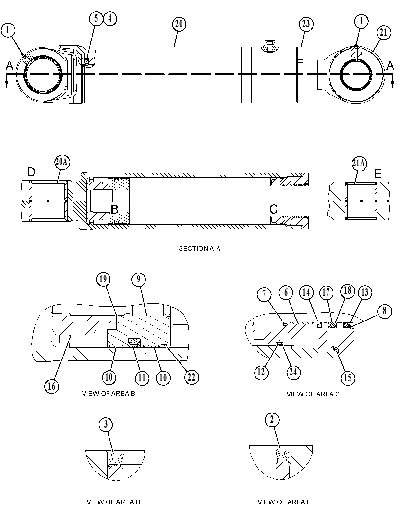 CYLINDER & SEAL GP-LIFT 5645027 CAT