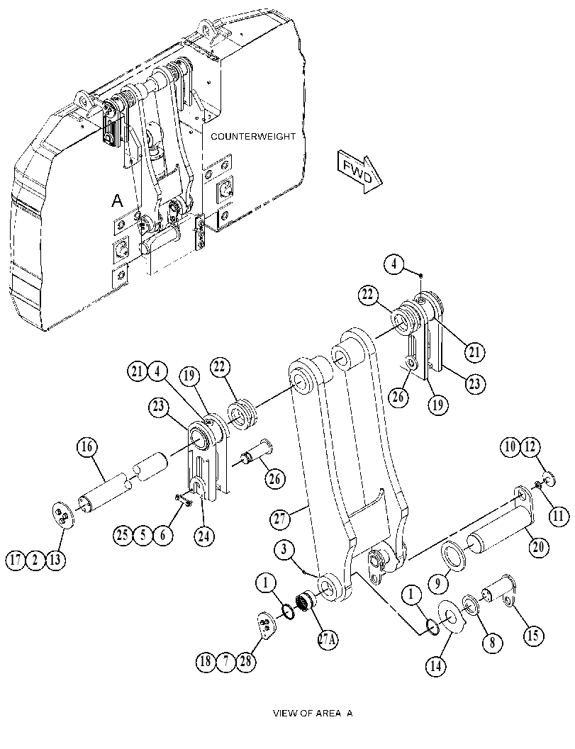 LINKAGE & PIN GP-COUNTERWEIGHT 5250831 CAT