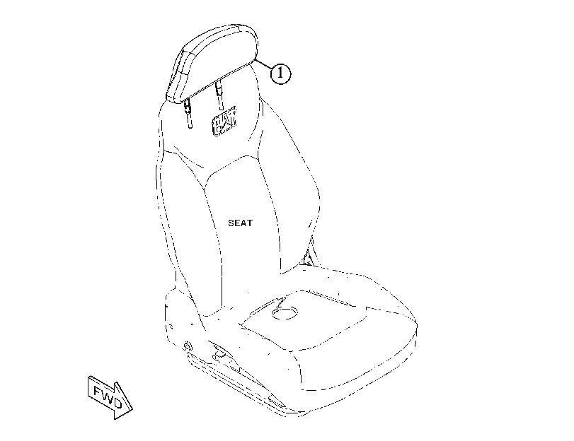 HEADREST AS-SEAT 5949449 CAT