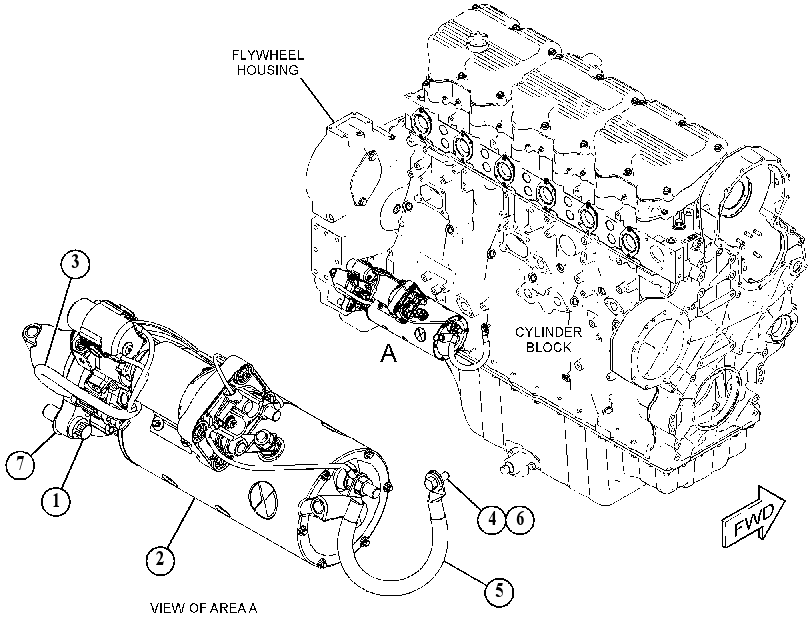 STARTING MOTOR & MTG GP-ELEC 5647191 CAT