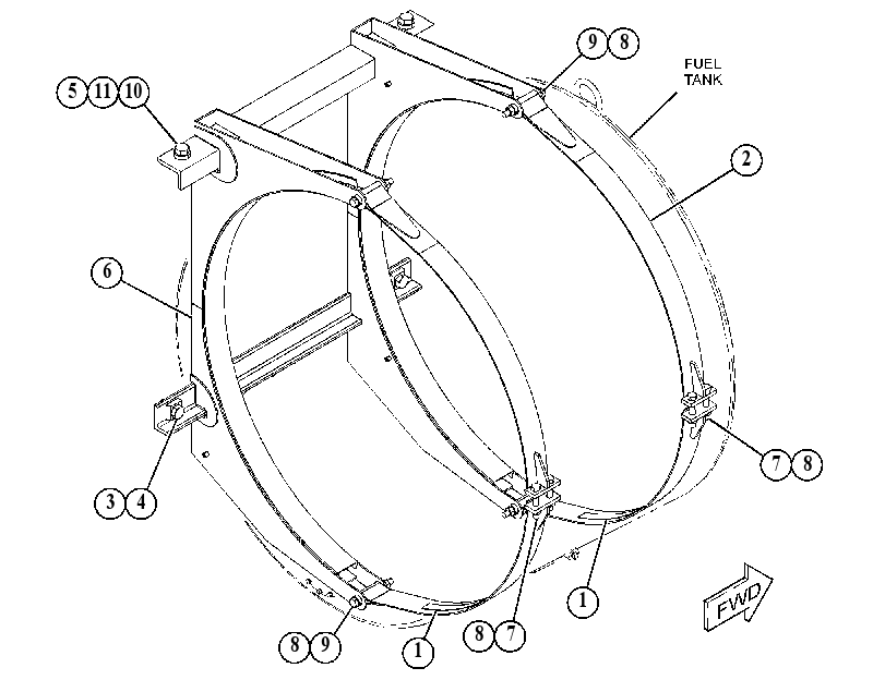 MOUNTING GP-FUEL TANK 5867281 CAT