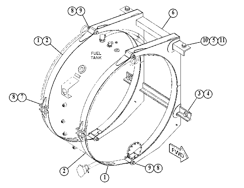 MOUNTING GP-FUEL TANK 5870275 CAT