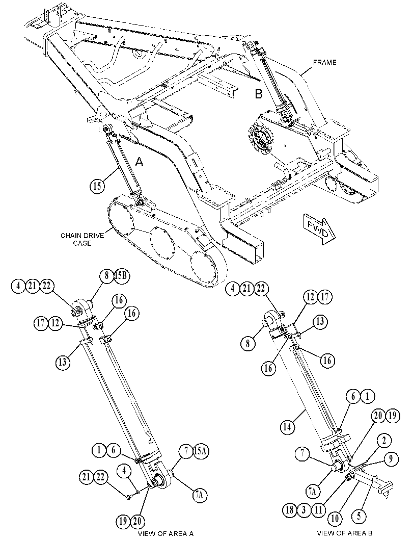 CYLINDER & MTG GP-LIFT 3855890 CAT