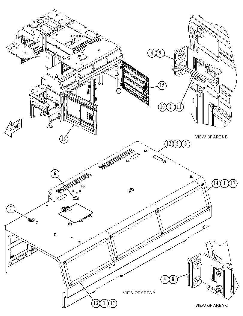 DOOR GP-HOOD 5609624 CAT