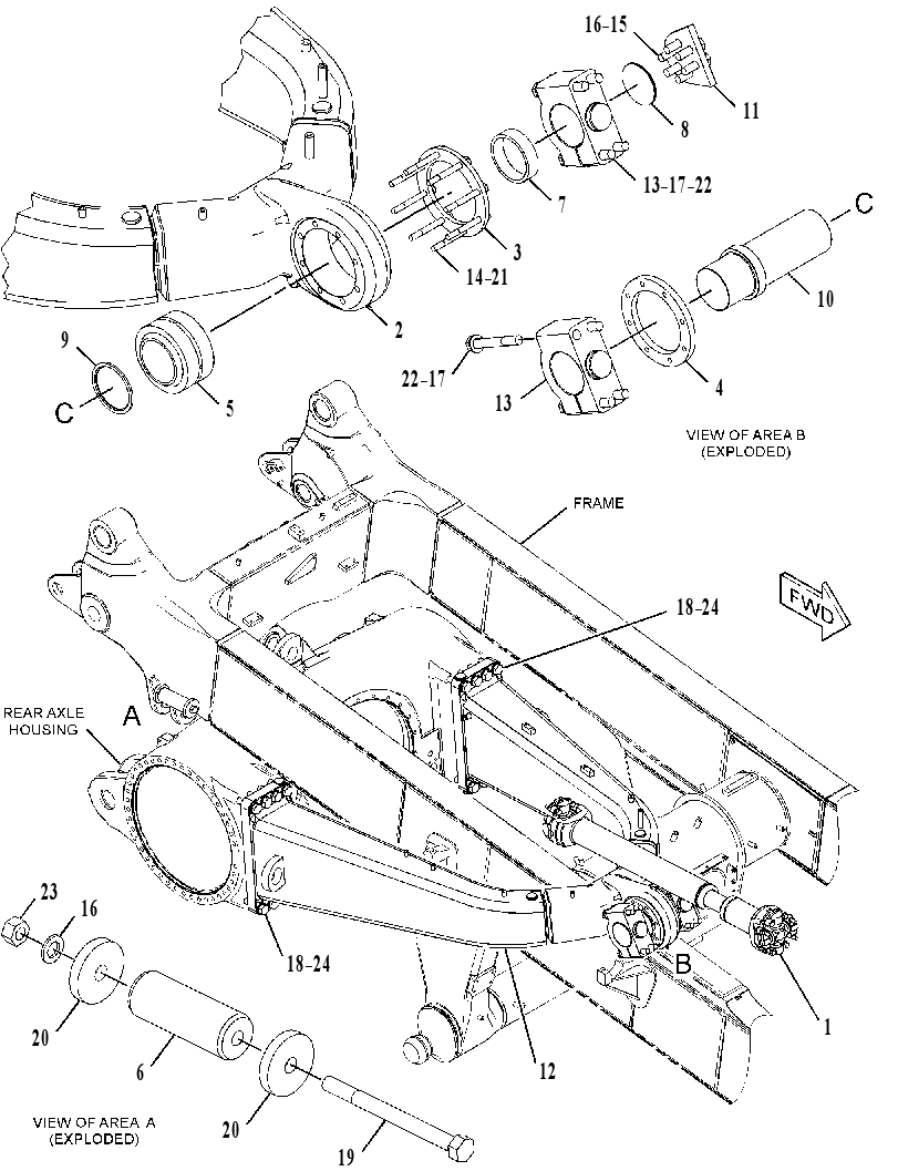 SUPPORT GP-AXLE HOUSING 3654802 CAT