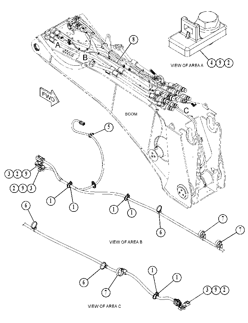 WIRING GP-BOOM 5845482 CAT