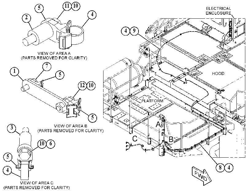 Проводка площадки 4641853 CAT