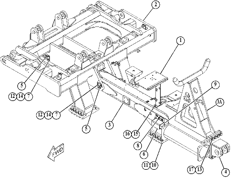 FRAME GP-CENTER 3567455 CAT