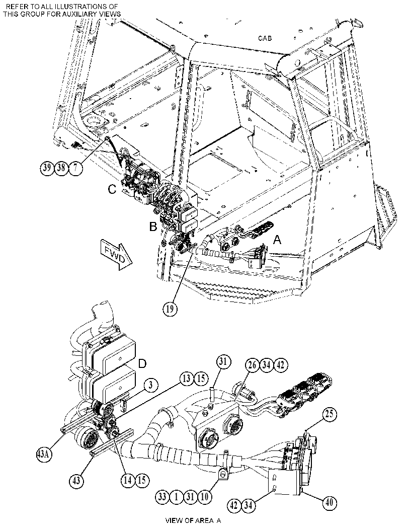 Проводка площадки 5512944 CAT