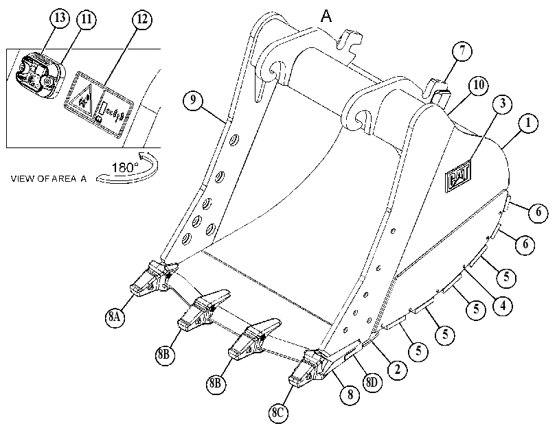 BUCKET GP-SEVERE SERVICE SPADE 5734983 CAT