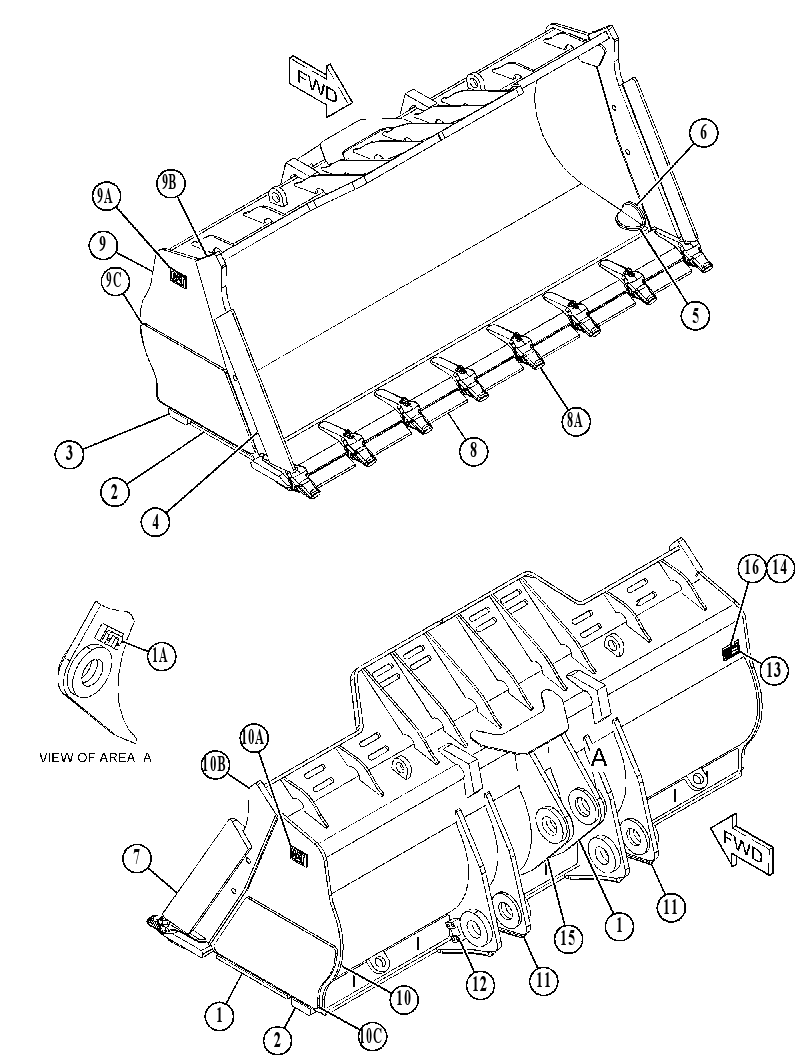 BUCKET AS-SLAG 4514890 CAT