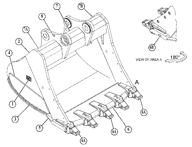 BUCKET AS-SEVERE SERVICE SPADE 5958487 CAT