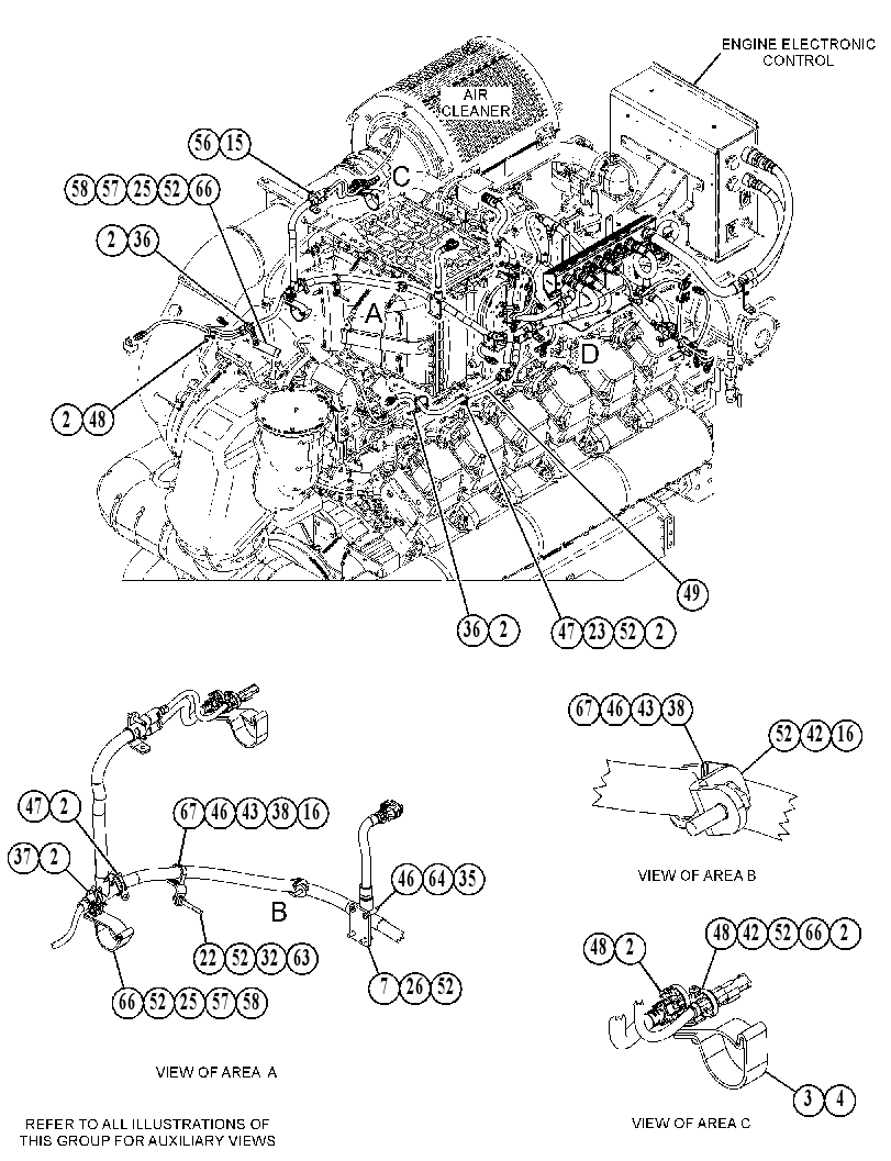 Проводка датчиков 5670255 CAT