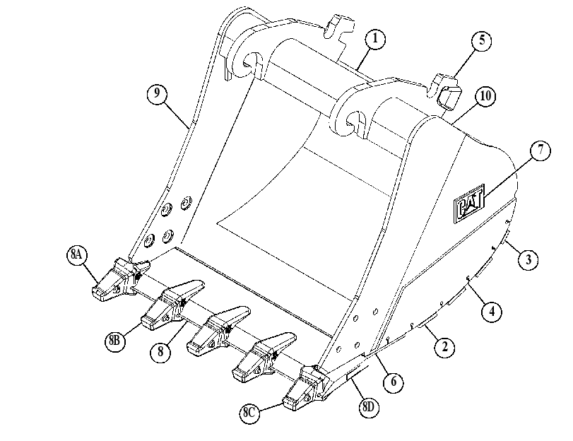 BUCKET GP-SEVERE SERVICE ROCK 5948754 CAT