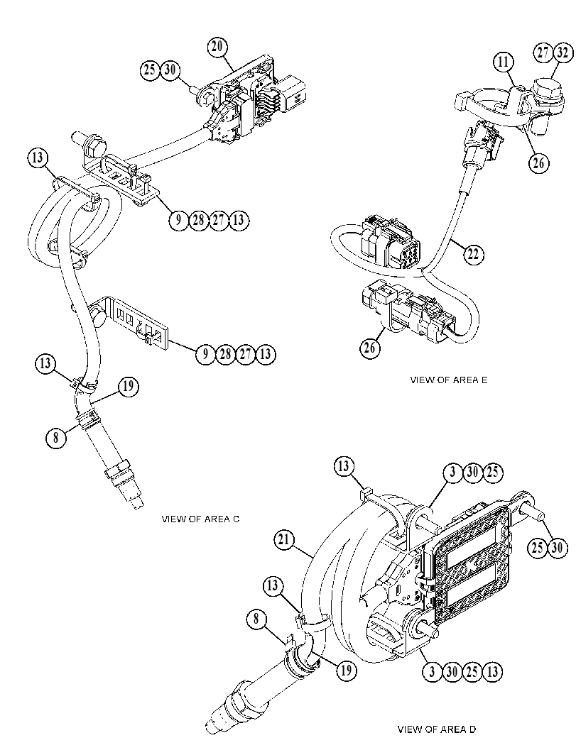 Проводка модуля AdBlue 5512925 CAT