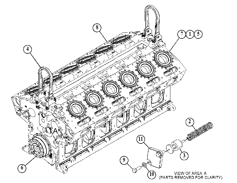Блок цилиндров укороченный 5817576 CAT