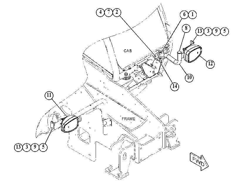 LAMP GP-FRONT 5904445 CAT