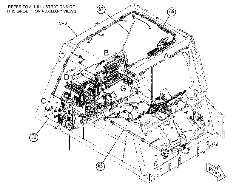 Проводка кабины 5792416 CAT