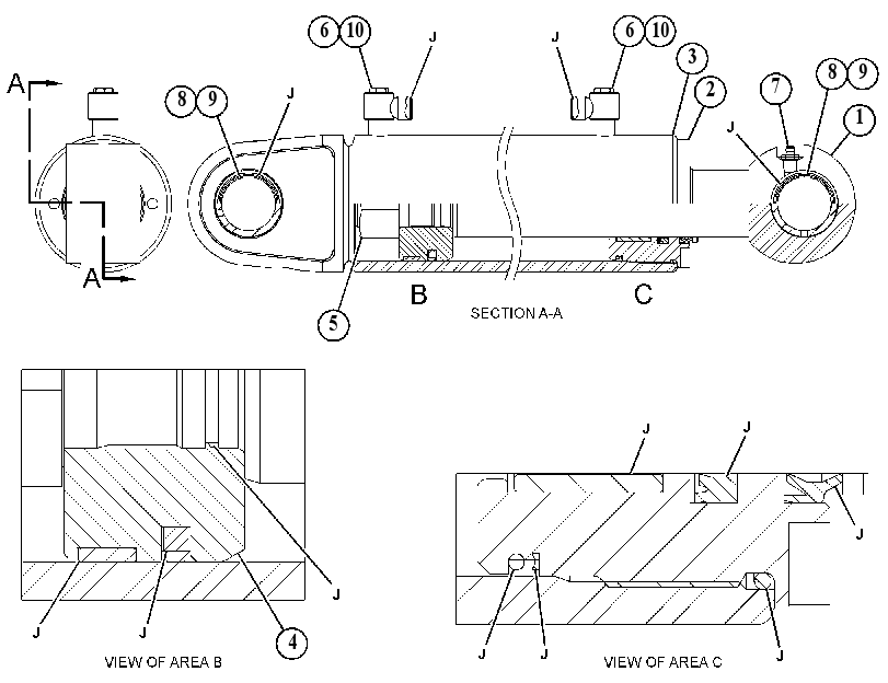 CYLINDER GP-SWING BOOM 3976975 CAT