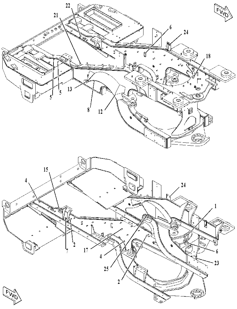 Рама задняя в сборе 2259534 CAT