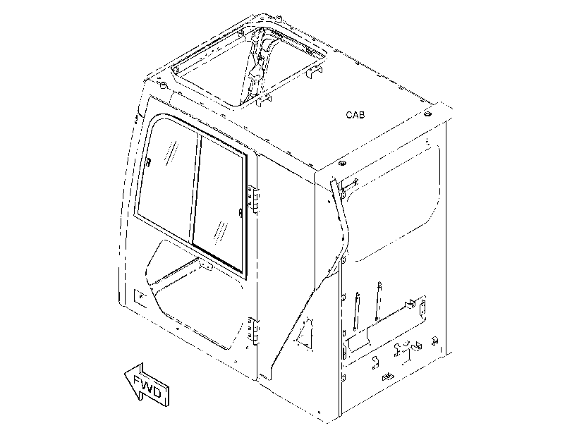 Окно двери 5871960 CAT