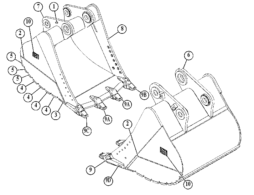BUCKET AS-SEVERE SERVICE SPADE 5189300 CAT