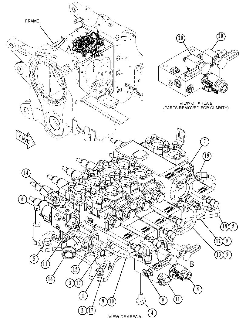 VALVE & LINES GP-HYD CONTROL 4828832 CAT