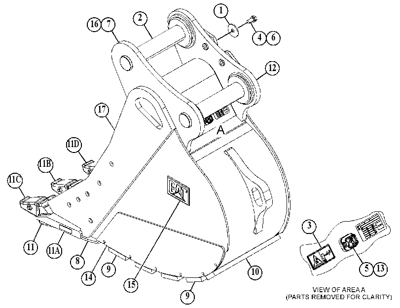 BUCKET GP-SEVERE SERVICE ROCK 5411767 CAT