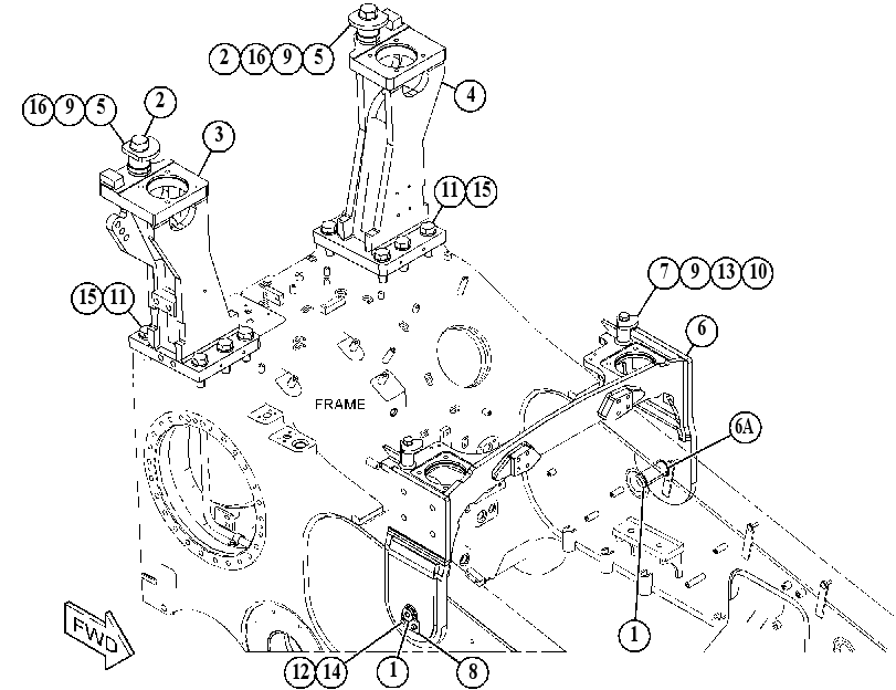 Крепление ROPS 5252488 CAT