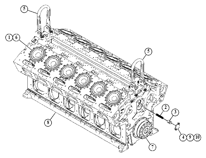 Блок цилиндров укороченный 5817583 CAT