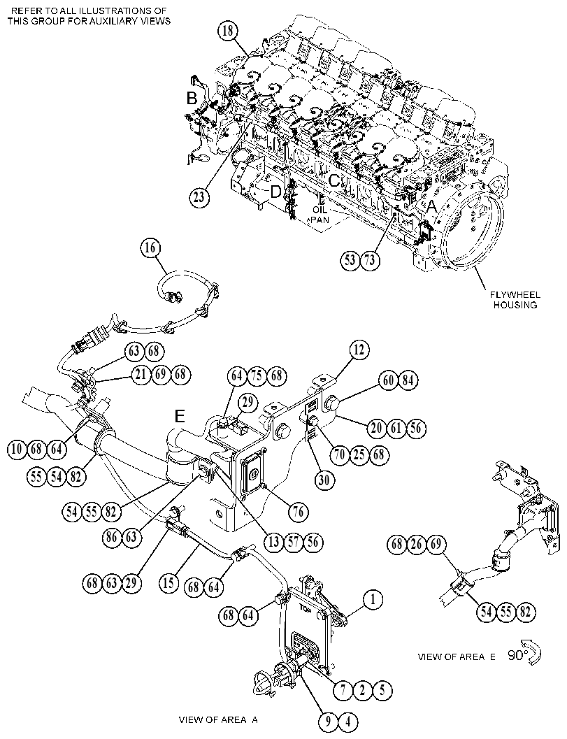 Проводка двигателя 3883314 CAT
