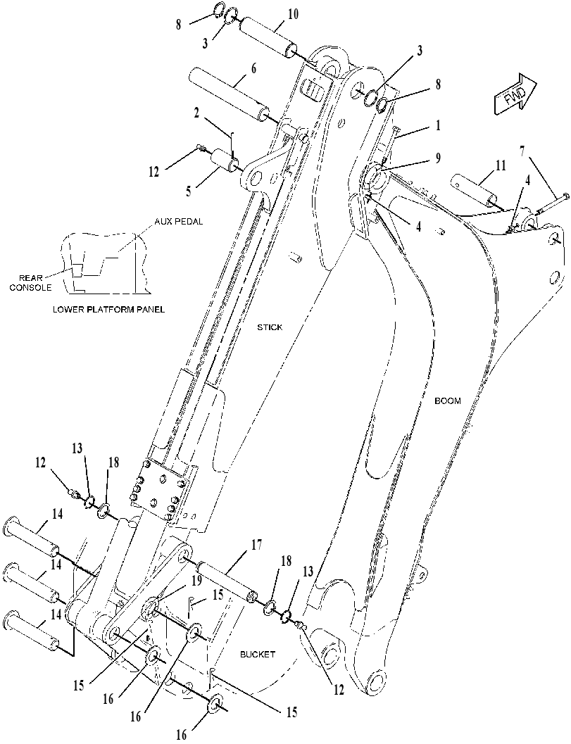 MOUNTING GP-BACKHOE 1124431 CAT