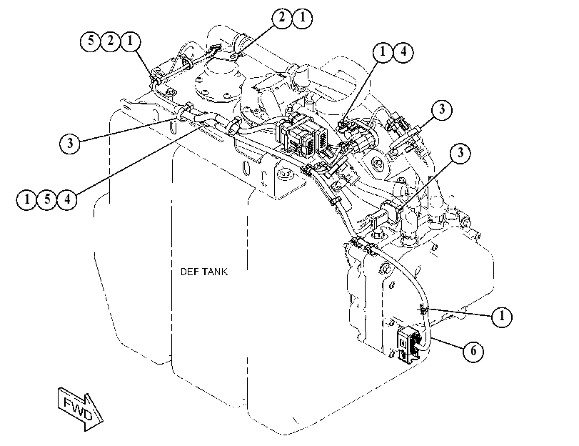 Проводка модуля AdBlue 5463390 CAT