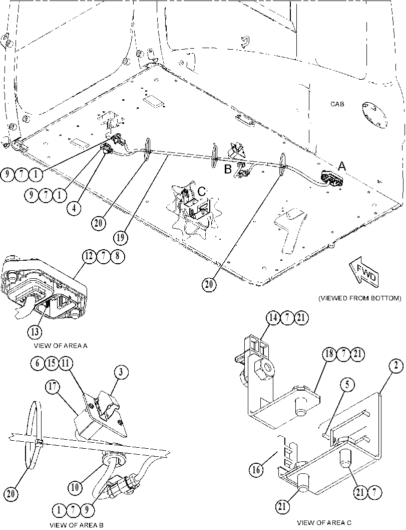 Проводка площадки 5855137 CAT