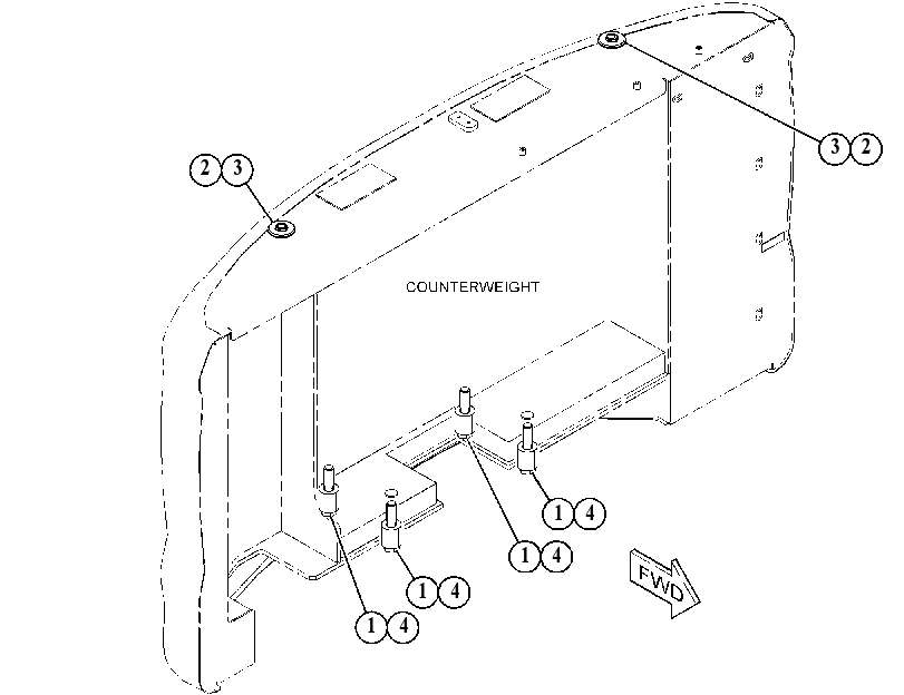MOUNTING GP-COUNTERWEIGHT 5915203 CAT