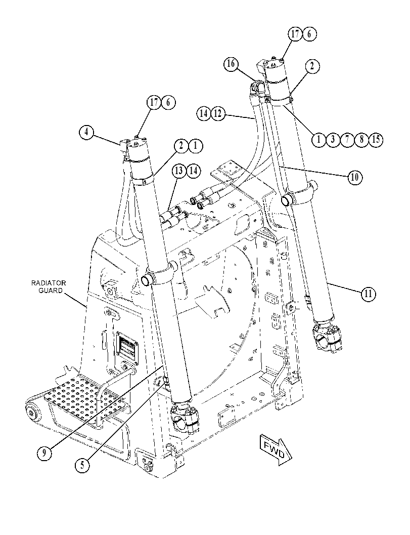 CYLINDER & LINES GP-LIFT 5085730 CAT