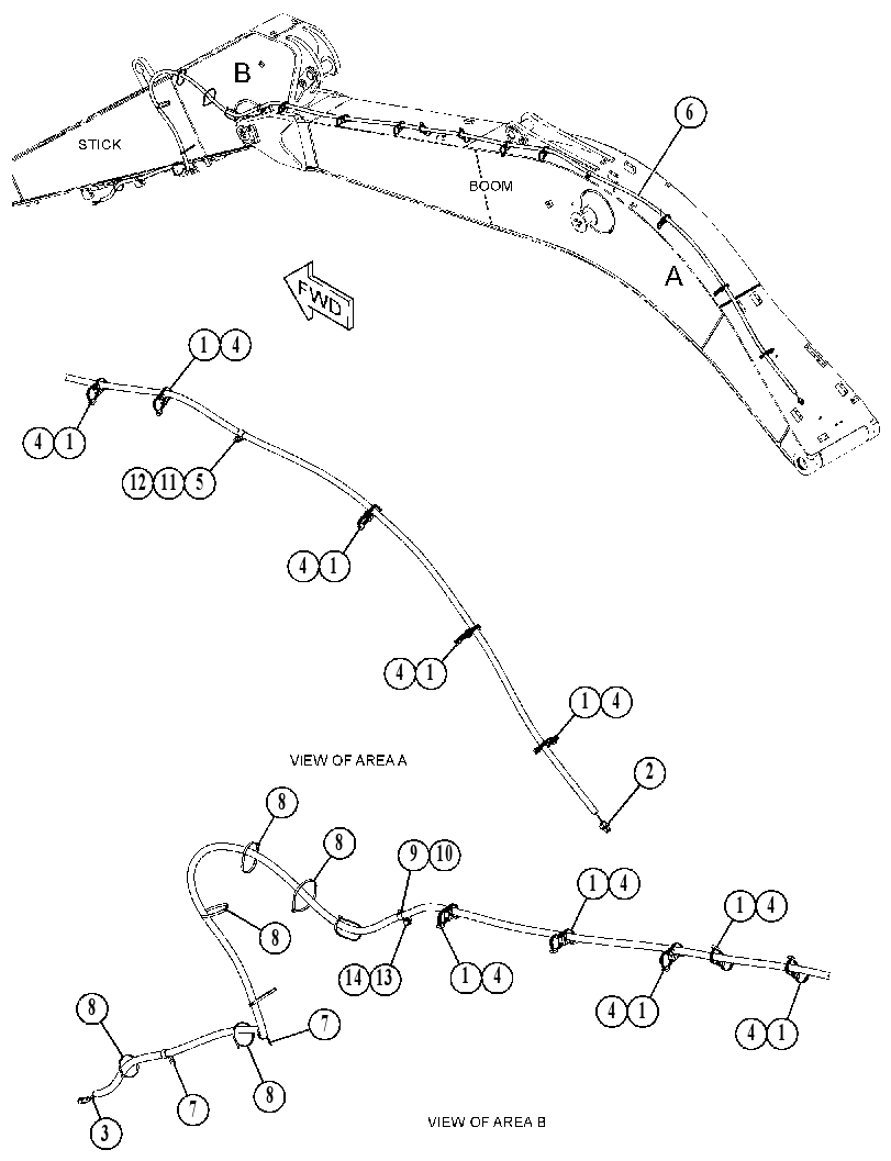 Проводка управления 5448555 CAT