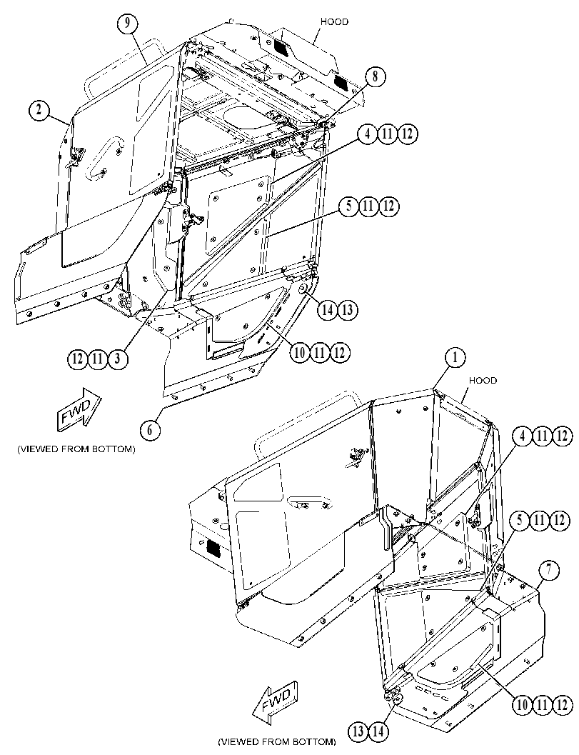 Кожух двигателя 5920929 CAT