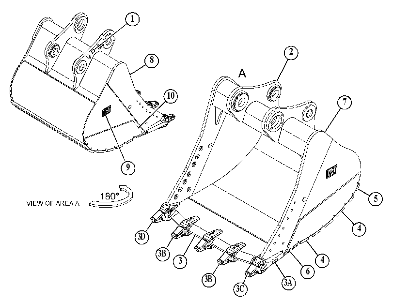 BUCKET AS-SEVERE SERVICE SPADE 5366925 CAT